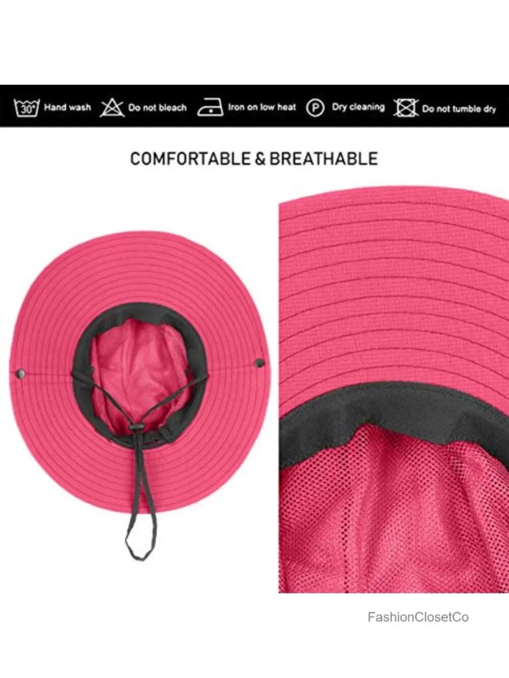 6 Packable Ponytail Wide Brim Sun Hats UPF 50+ for Beach Fishing Hiking